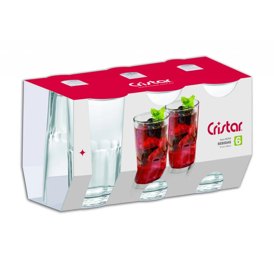 Vaso Nova x 6 Unidades (Canastilla)