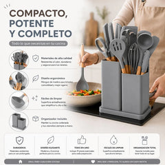 Set Utensilios de Cocina X19 Piezas en Silicona